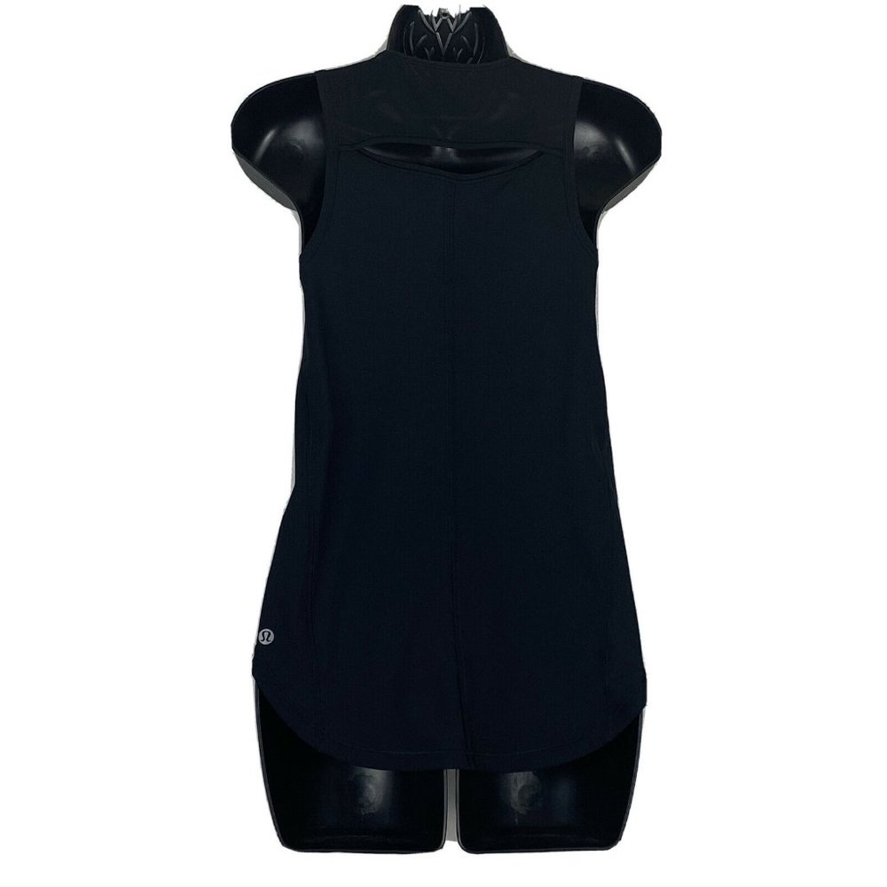 Lululemon Sculpt Cutout Tank Black Top Mesh 4/6 - Picture 6 of 9